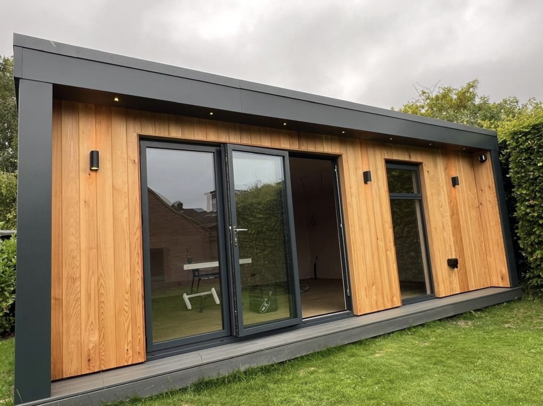 Insulated garden room meeting building regulations standards